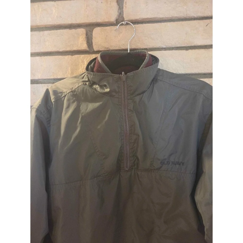 Vintage 90s Old Navy Reversible Half-Zip Pullover Jacket